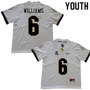Youth University of Central Florida #6 Marlon Williams White High School Jersey 195069-617