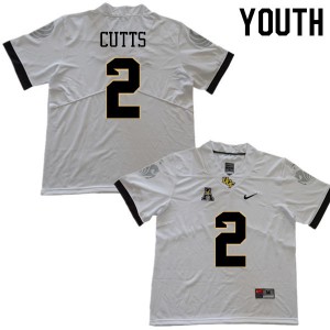 Youth UCF Knights #2 Raymond Cutts White Stitched Jerseys 897667-199