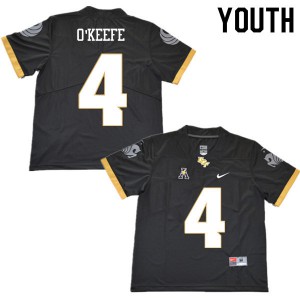 Youth UCF Knights #4 Ryan O'Keefe Black Football Jerseys 783385-248