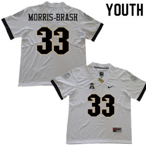 Youth UCF #33 Tre'mon Morris-Brash White Official Jerseys 240958-523