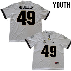 Youth UCF #49 Daniel McCullon White Stitched Jersey 263387-901
