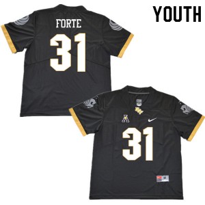 Youth University of Central Florida #31 JaJuan Forte Black Official Jerseys 268839-989