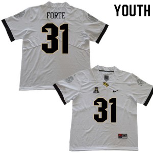 Youth UCF Knights #31 JaJuan Forte White High School Jersey 344536-315