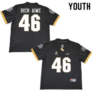 Youth UCF Knights #46 Philjae Bien Aime Black Official Jerseys 881858-907