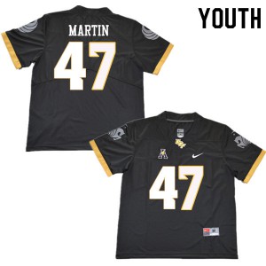 Youth UCF Knights #47 Stephen Martin Black College Jersey 779632-147