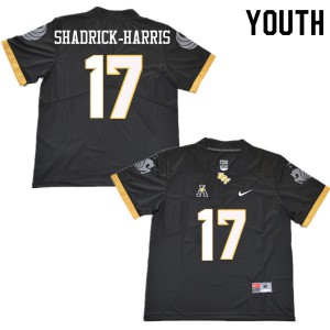 Youth UCF #17 Trevion Shadrick-Harris Black Player Jerseys 116051-439