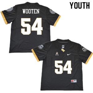 Youth UCF Knights #54 A.J. Wooten Black Stitched Jerseys 120329-958