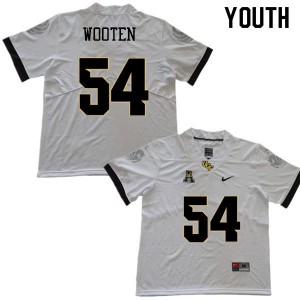 Youth UCF Knights #54 A.J. Wooten White Official Jersey 581554-825