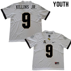 Youth University of Central Florida #9 Adrian Killins Jr. White College Jerseys 569611-373