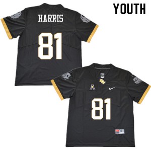 Youth UCF #81 Alex Harris Black Official Jersey 747683-173