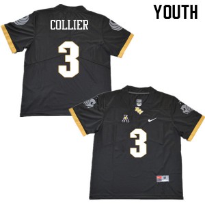 Youth UCF Knights #3 Antwan Collier Black College Jersey 409952-939
