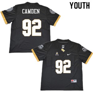 Youth UCF Knights #92 Austin Camden Black Player Jerseys 985525-981