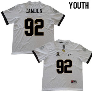 Youth UCF Knights #92 Austin Camden White Official Jersey 846449-633