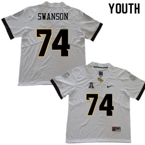 Youth UCF Knights #74 Boman Swanson White Football Jersey 489998-377