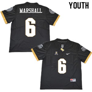 Youth UCF #6 Brandon Marshall Black Stitched Jersey 830941-854