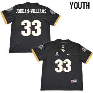 Youth UCF Knights #33 Cedric Jordan-Williams Black Player Jersey 653119-959