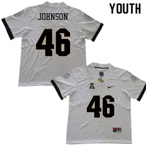 Youth UCF Knights #46 Chris Johnson White University Jersey 863358-651