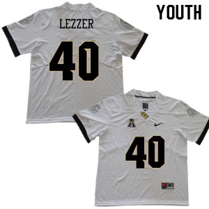 Youth UCF #40 Christian Lezzer White Stitch Jersey 877788-357
