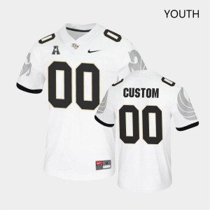 Youth UCF #00 Custom White Football Jerseys 904059-262