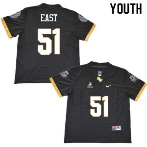 Youth University of Central Florida #51 Darious East Black Stitched Jersey 319096-903