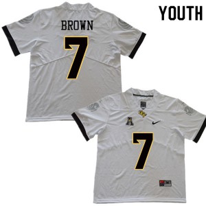Youth UCF Knights #7 Davonte Brown White Official Jerseys 421353-478
