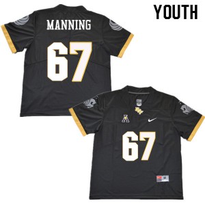 Youth University of Central Florida #67 Dillon Manning Black Player Jerseys 557009-378