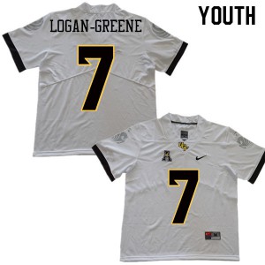 Youth UCF Knights #7 Emmanuel Logan-Greene White Alumni Jersey 401391-785