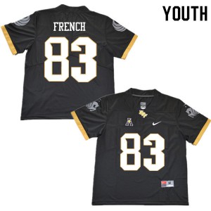 Youth UCF #83 Garrett French Black Stitched Jerseys 441409-944