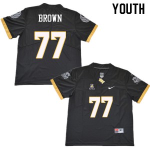 Youth UCF Knights #77 Jake Brown Black Football Jersey 196989-783
