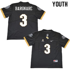 Youth Knights #3 Jaquarius Bargnare Black Football Jerseys 659747-378