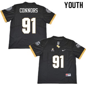 Youth UCF #91 Joey Connors Black College Jerseys 355569-844