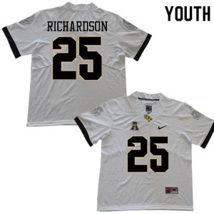 Youth UCF Knights #25 Johnny Richardson White Alumni Jersey 364903-849