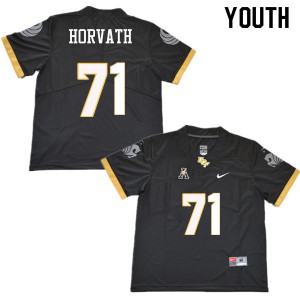 Youth University of Central Florida #71 Jonathan Horvath Black Embroidery Jersey 974315-779