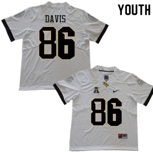 Youth UCF Knights #86 Jordan Davis White High School Jersey 364285-735