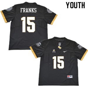 Youth UCF Knights #15 Jordan Franks Black Stitched Jersey 756048-836