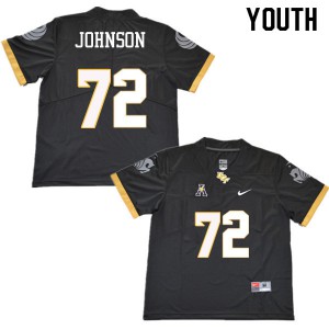 Youth Knights #72 Jordan Johnson Black Embroidery Jersey 225182-616