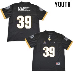 Youth UCF Knights #39 Josh Maisel Black Stitched Jerseys 107988-458