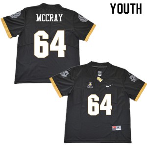 Youth Knights #64 Justin McCray Black Football Jersey 477254-326