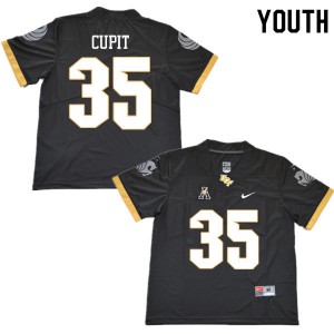 Youth UCF Knights #35 Keenan Cupit Black Official Jerseys 940686-821