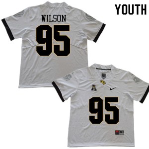 Youth Knights #95 Kendrick Wilson White Football Jersey 263366-300