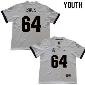 Youth UCF Knights #64 Kyle Back White Player Jersey 389401-609