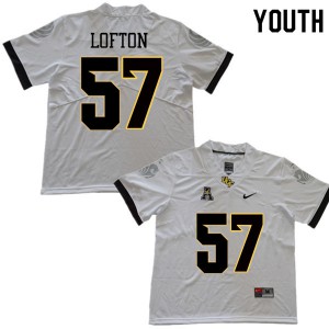 Youth University of Central Florida #57 Mike Lofton White College Jersey 543730-823