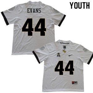 Youth UCF Knights #44 Nate Evans White High School Jersey 788778-144