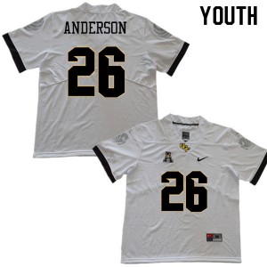 Youth UCF Knights #26 Otis Anderson White Player Jerseys 957332-504
