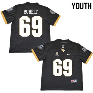 Youth UCF Knights #69 Paul Rubelt Black Player Jerseys 422430-753