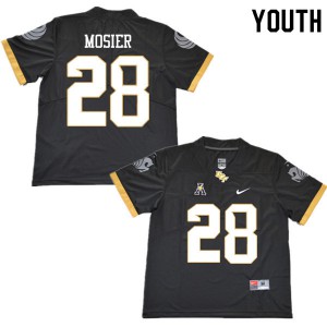 Youth UCF Knights #28 Quade Mosier Black Official Jerseys 285325-984