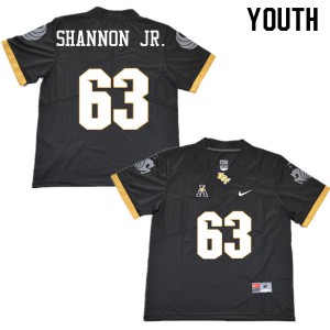 Youth UCF #63 Randy Shannon Jr. Black Official Jersey 592273-982