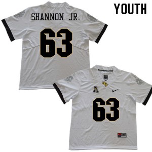 Youth Knights #63 Randy Shannon Jr. White Embroidery Jersey 252738-623