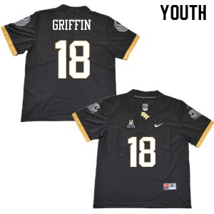 Youth Knights #18 Shaquem Griffin Black College Jersey 752003-741