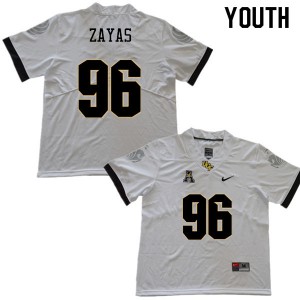 Youth UCF Knights #96 Stephon Zayas White High School Jersey 369838-452